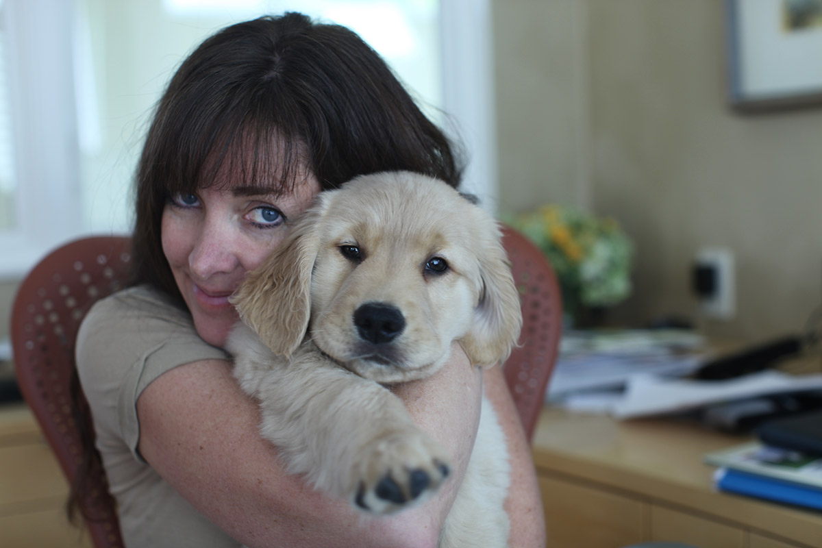 Jennifer and puppy Calvin