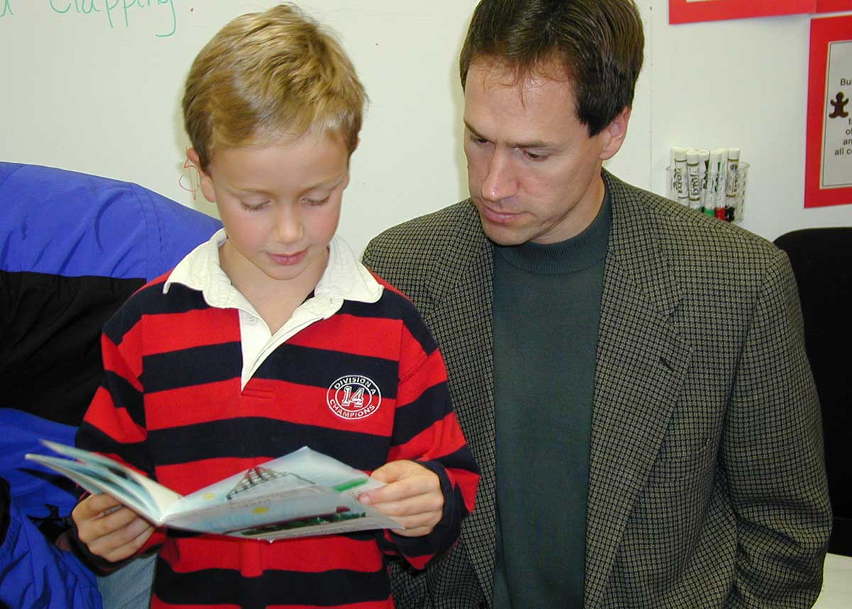 Ryan reading to Ken