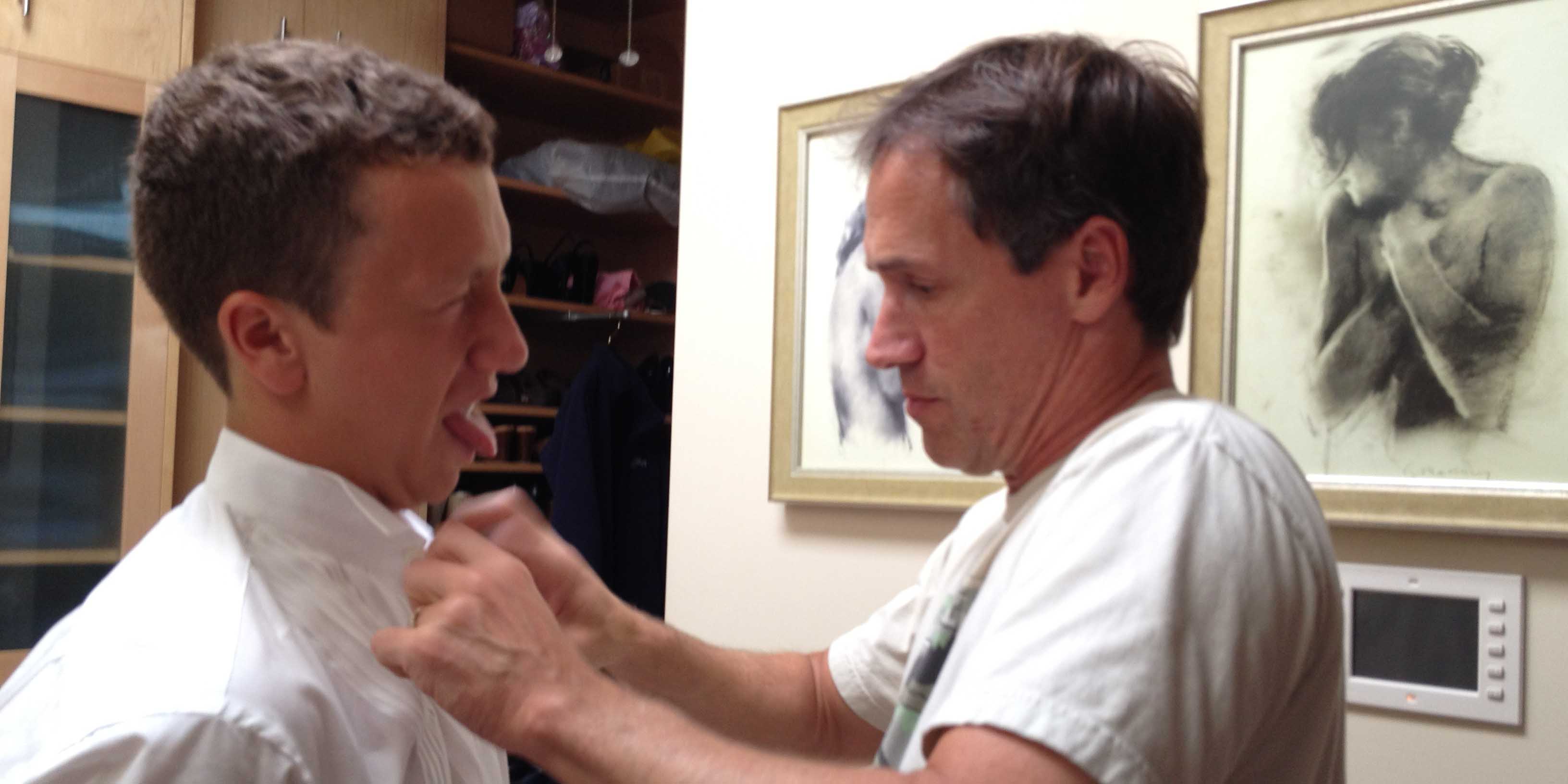 Ken dressing Ryan up