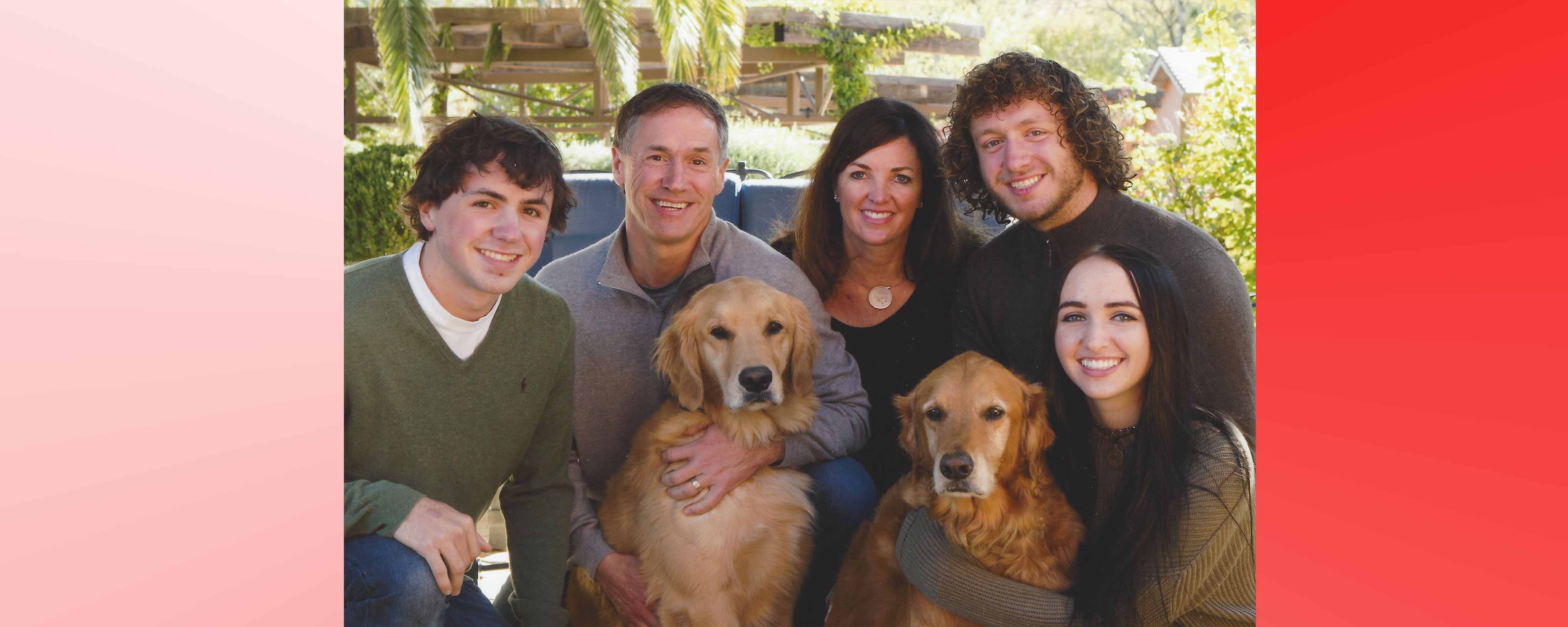 Family portrait in our back yard