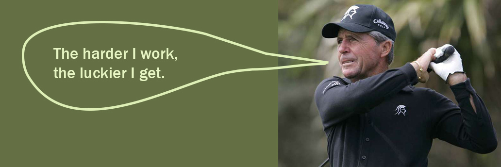 Gary Player 'hard work' quote