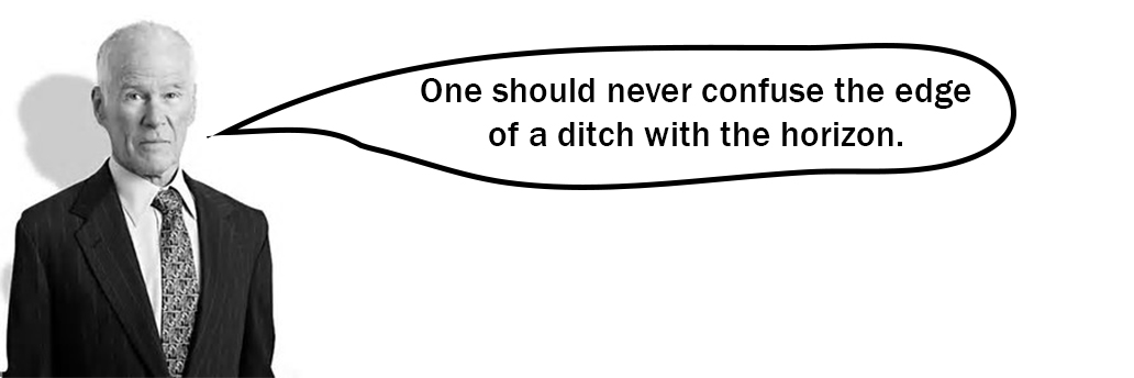 Grinold 'edge of ditch' quote