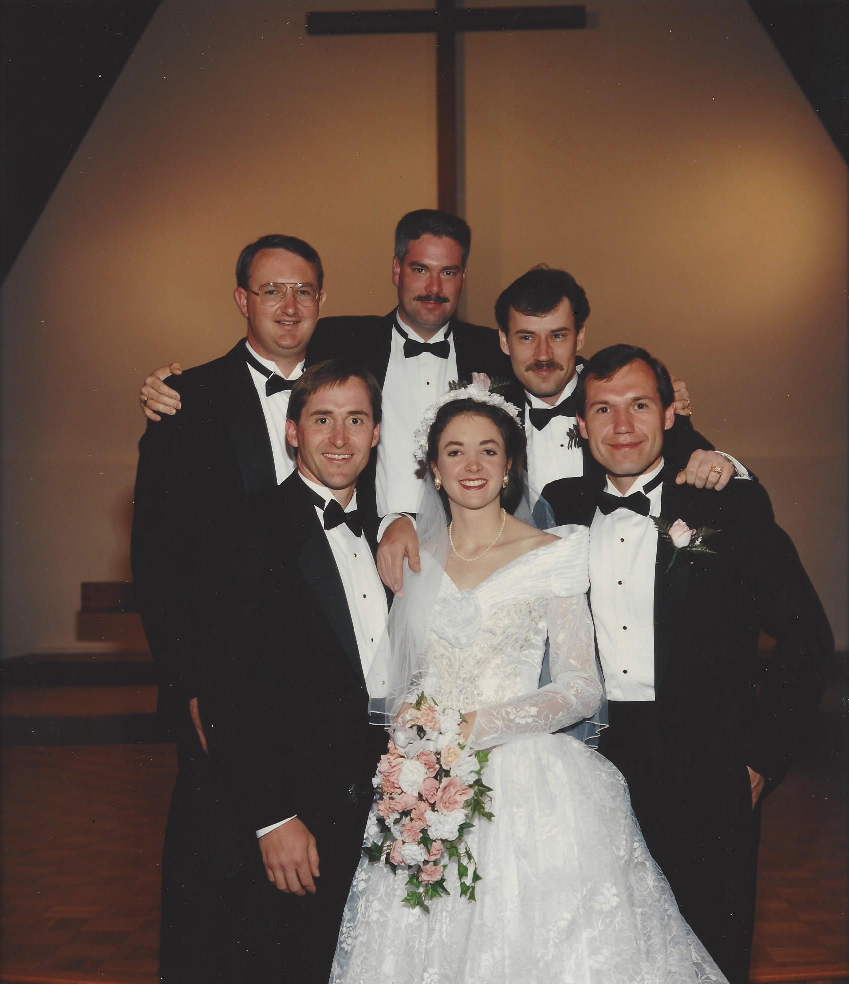 Bride and groomsmen