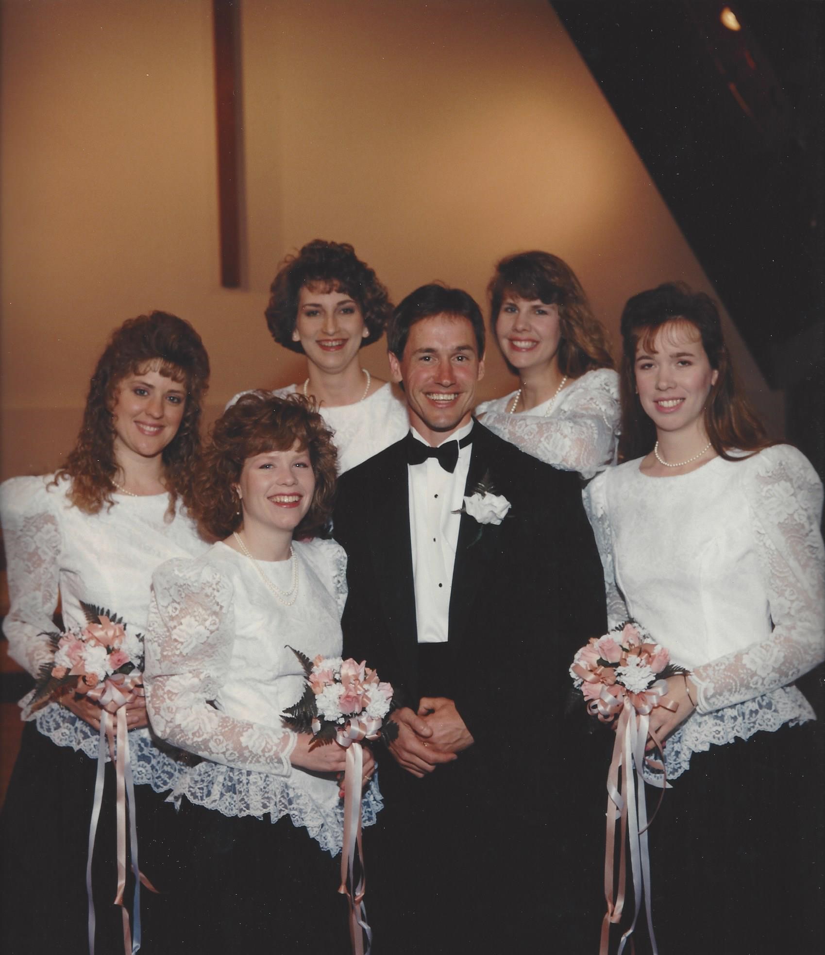 Groom and bridesmaids