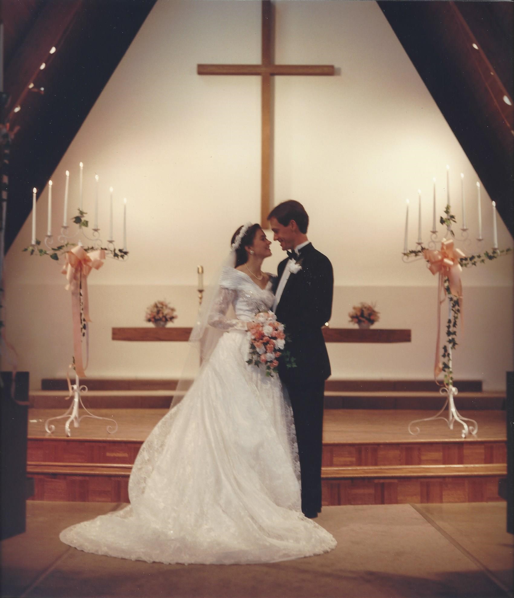 Wedding couple in the church