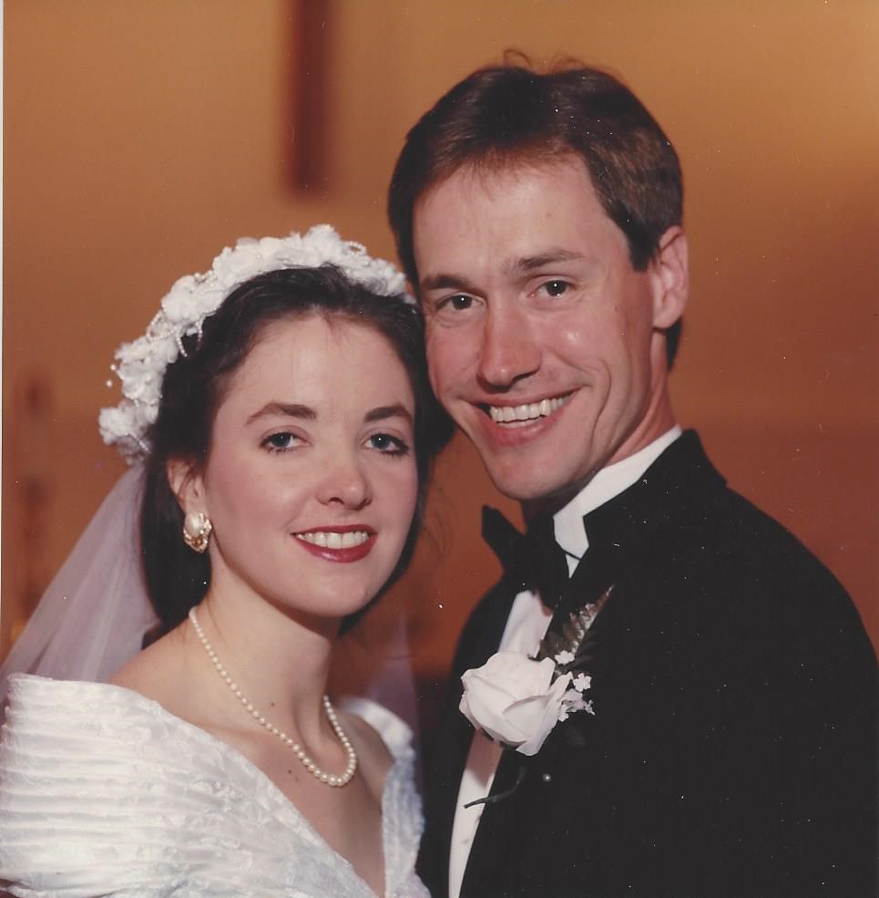 Bride and groom closeup