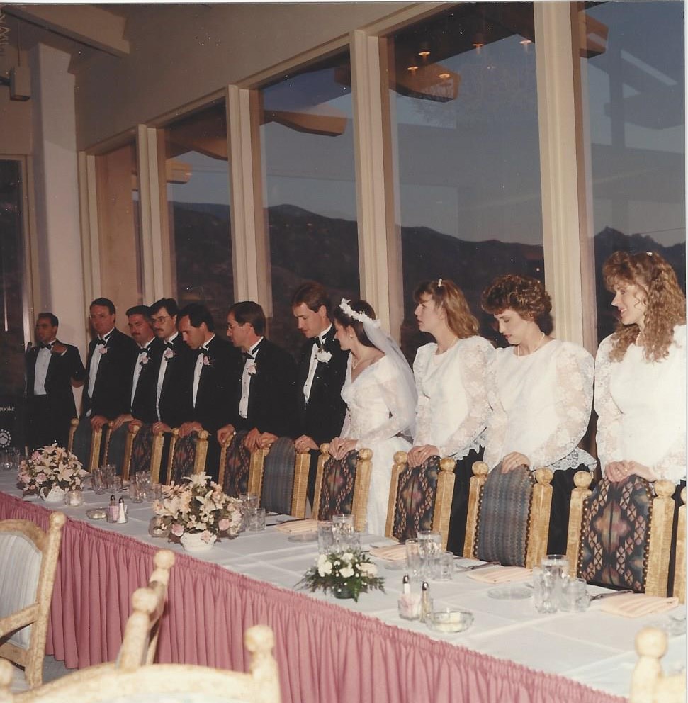 Head table at reception